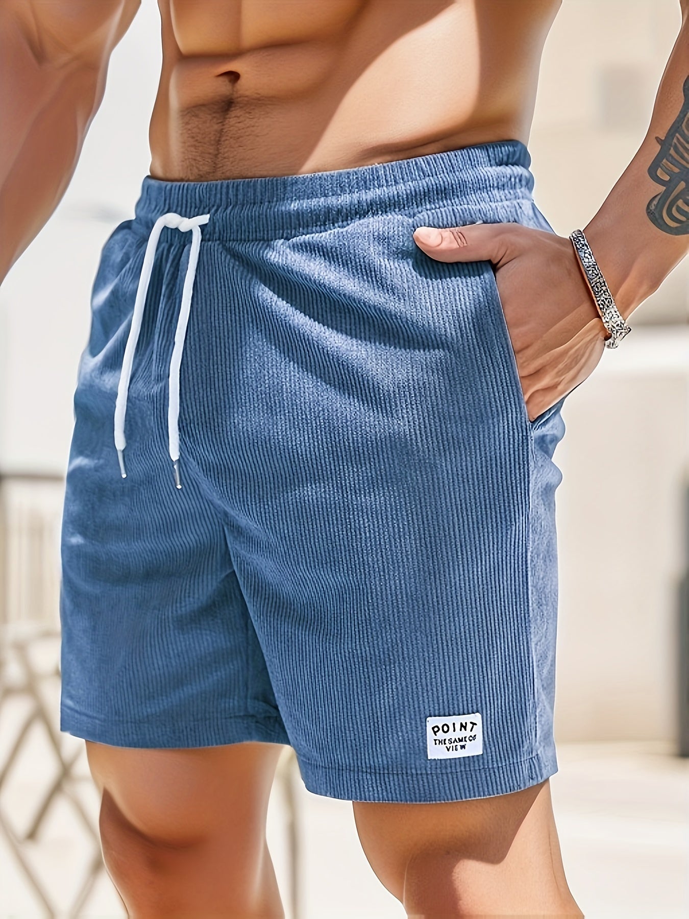 COLLIN | Ribfluwelen Short