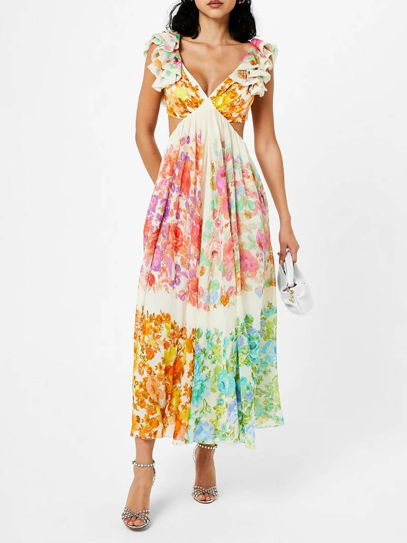 CHLOE | Floral Maxi-Jurk